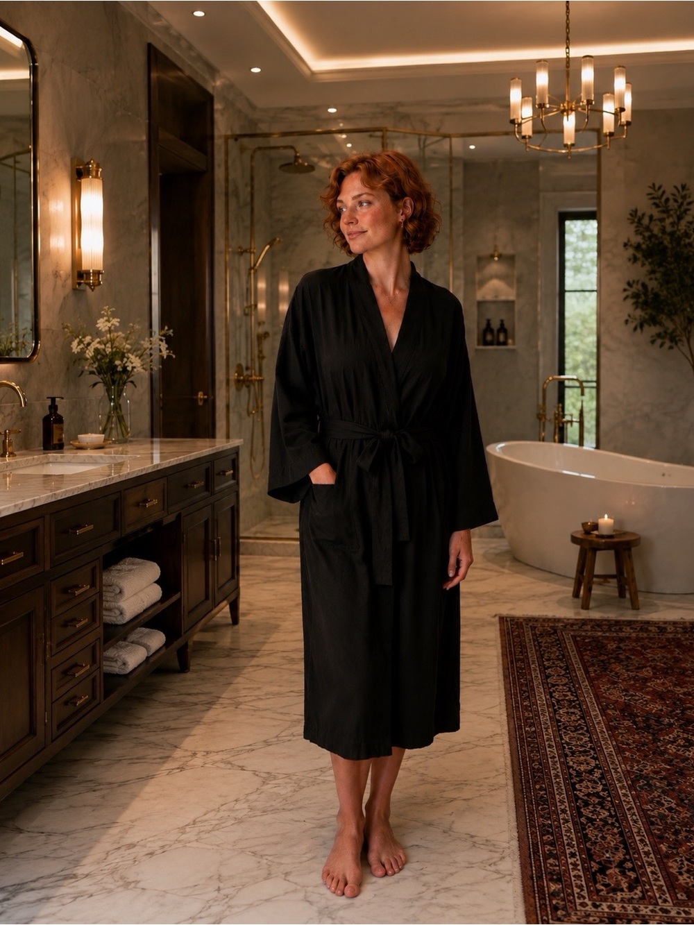 Christian Dior Monsieur Back 100% Silk Robe with Belt